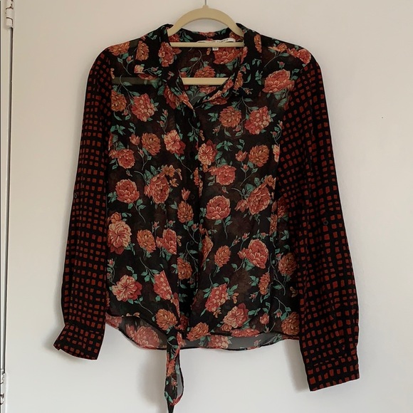 Creative Concepts Mixed Print Blouse - Picture 1 of 5